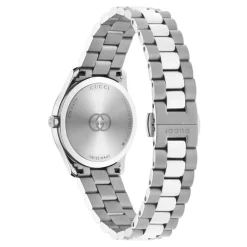 Ure^Gucci 29 mm rustfrit stålkasse, blå skive, rustfrit stålarmbånd, kvarts bevægelse Grå
