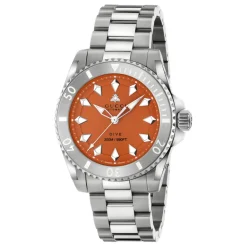 Ure<Gucci 40 mm stålkasse, urskive med bi, stål bezel, stål armbånd Orange