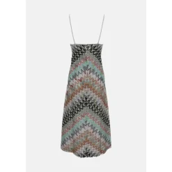 Kjoler^Missoni Abito lungo senza maniche con top a contrasto Multifarvet