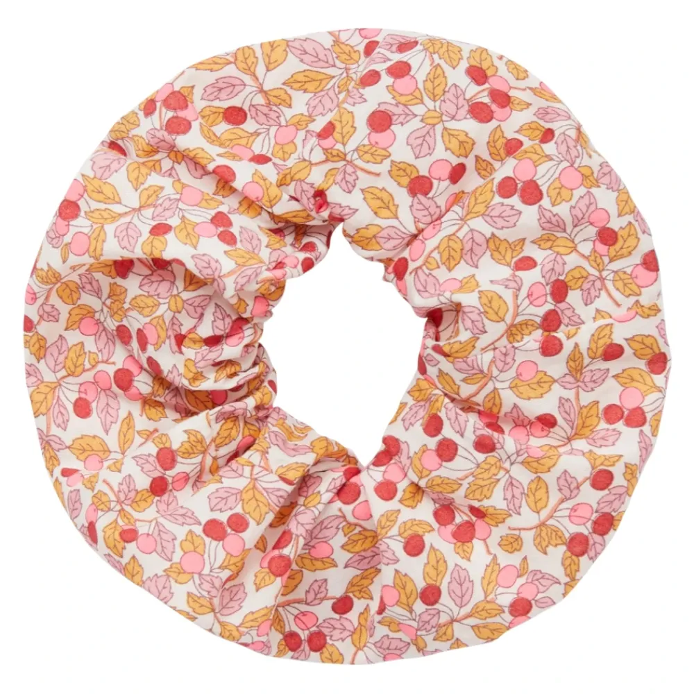 Hår Tilbehør<Il Gufo Abrikosfarvet scrunchie i Liberty-stof Orange