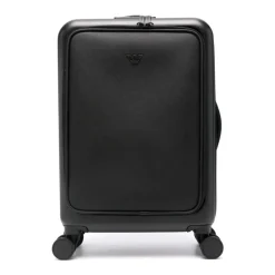 Kufferter^Emporio Armani ABS Carry-On Kuffert med Saffiano-detalje og Ørneplade Sort
