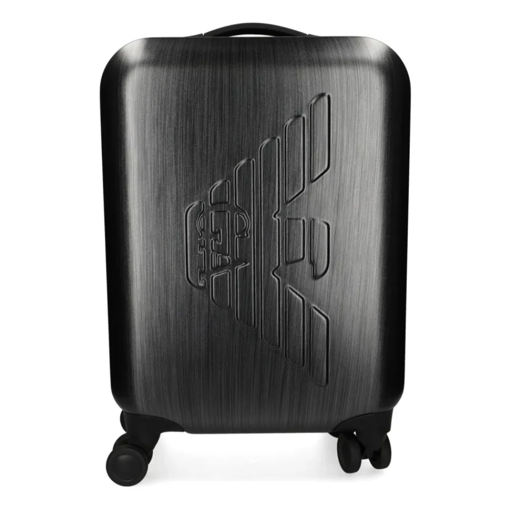 Kufferter^Emporio Armani ABS Carry-On Taske med Overdimensioneret Præget Ørn Grå