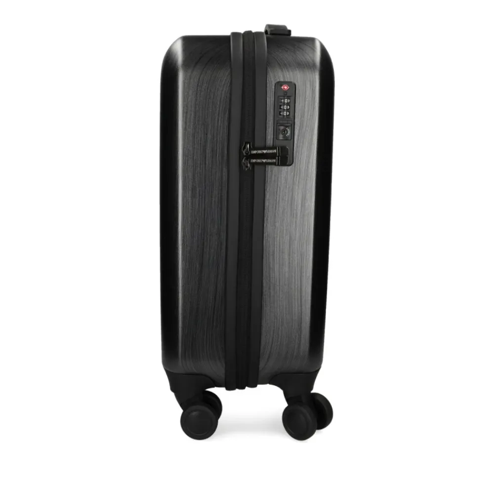 Kufferter^Emporio Armani ABS Carry-On Taske med Overdimensioneret Præget Ørn Grå