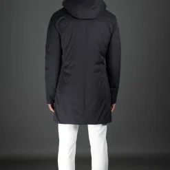 Frakker<Moorer Acqua Line Glat Frakke med Gåsedun Blå