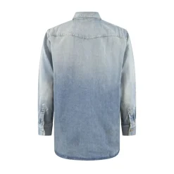 Skjorter<Acne Studios Afslappet Fit Denim Skjorte Blå