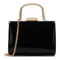 Clutch<Kazar Aftenclutch i laklæder i farve Sort