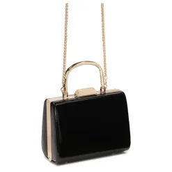 Clutch<Kazar Aftenclutch i laklæder i farve Sort