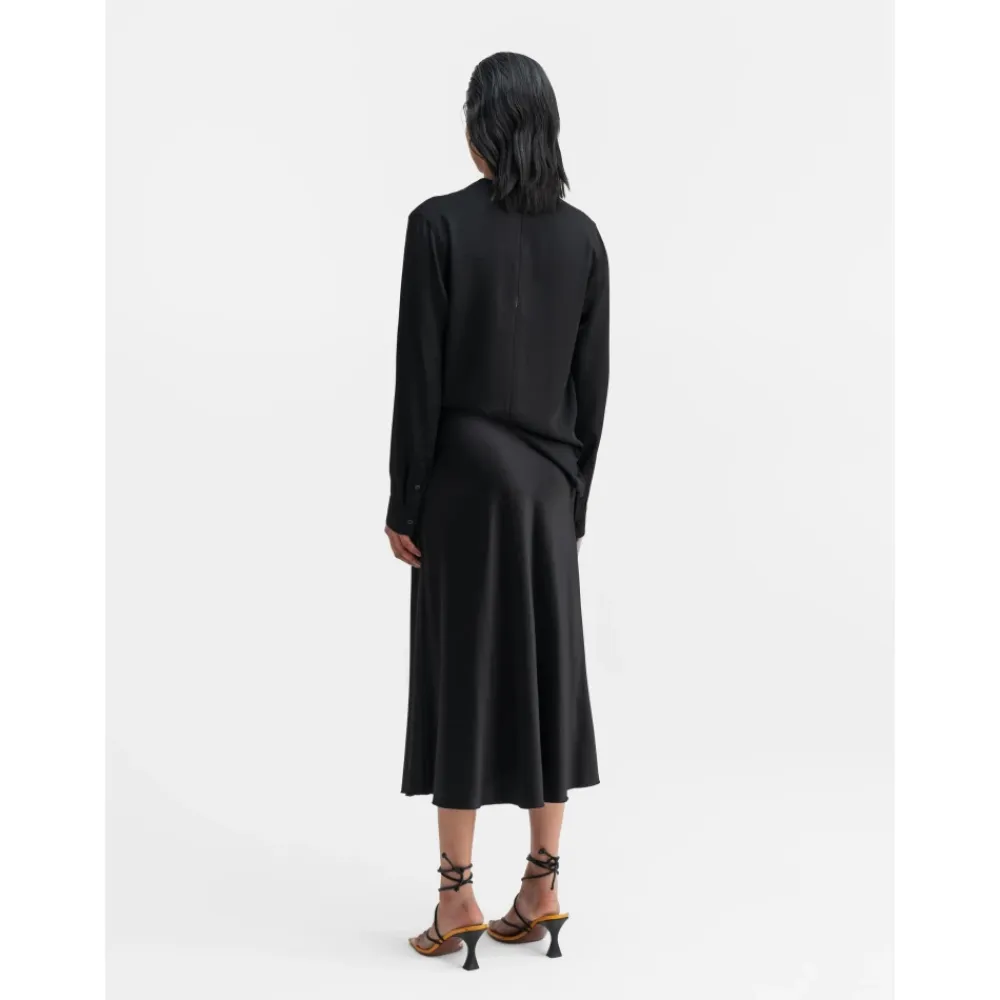 Bluser & Skjorter^Ahlvar Gallery Alila silkebluse Sort