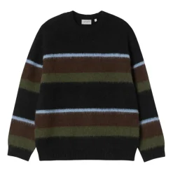 Strik^Carhartt Wip Alpaka Uld Vintertrøje - Sundling Stribe/Palisande Multifarvet