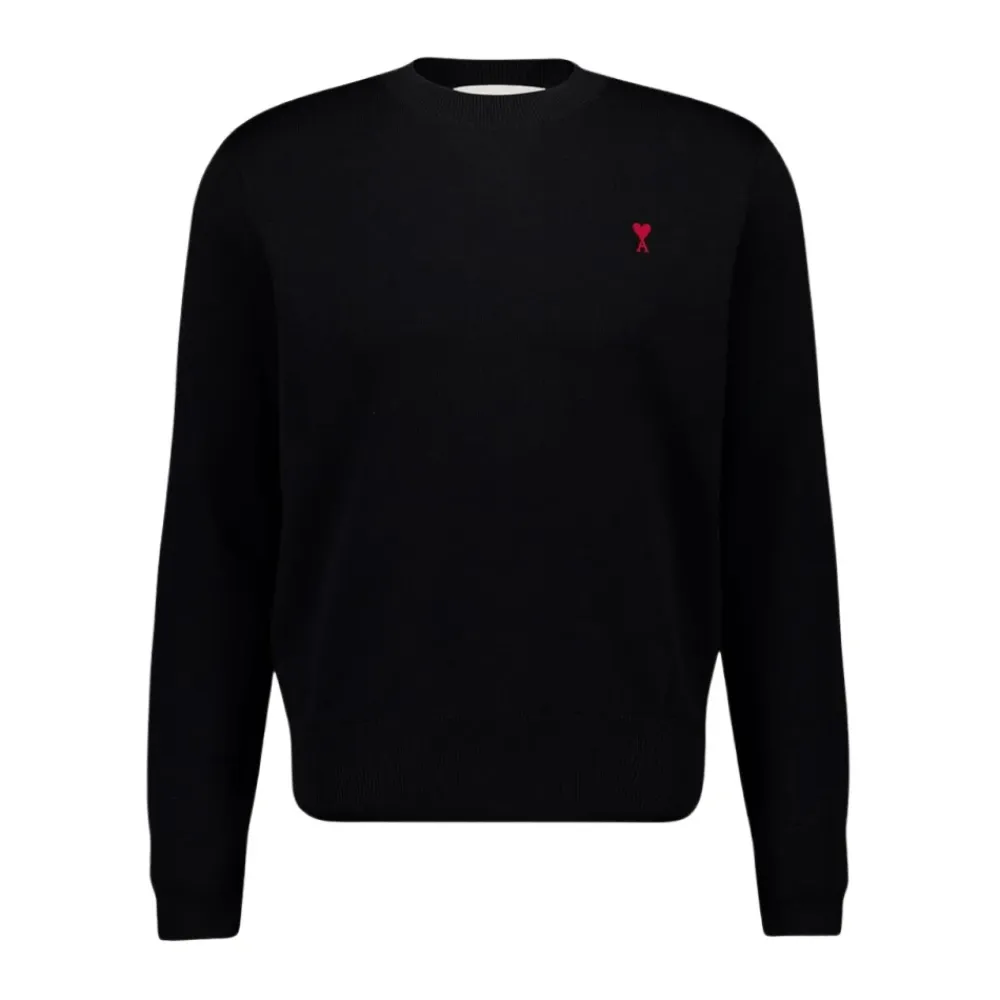 Strik^Ami Paris Ami de Coeur Crewneck Sweater Sort