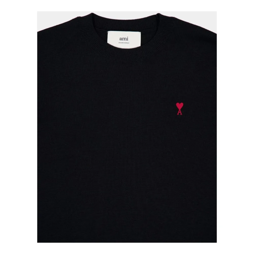 Strik^Ami Paris Ami de Coeur Crewneck Sweater Sort