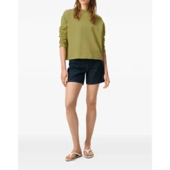 Sweatshirts|Striktrøjer & Sweatere^Ami Paris Ami de Coeur Cropped Sweatshirt Grøn