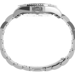 Ure<Timex Analog Rustfrit Stål Ur med Foldespænde Multifarvet
