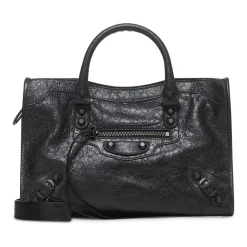 Håndtasker^Balenciaga Arena lambskin lædertaske med messing hardware Sort