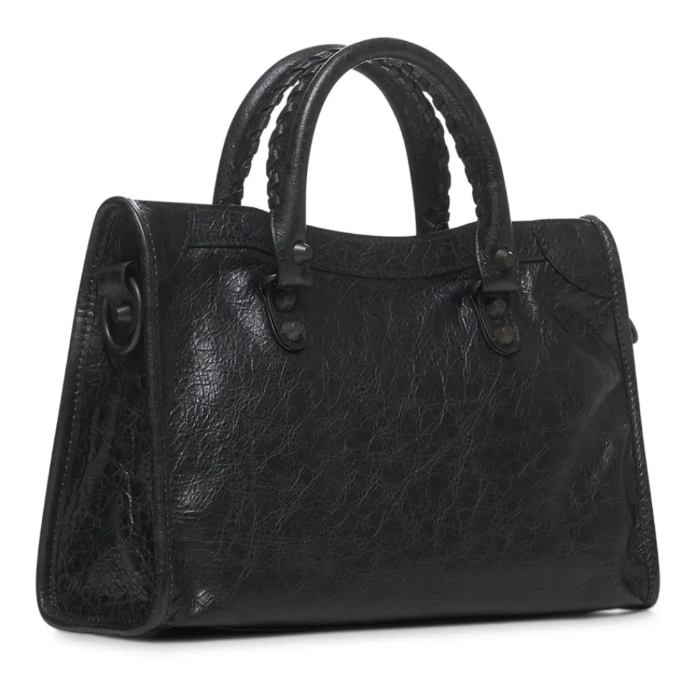 Håndtasker^Balenciaga Arena lambskin lædertaske med messing hardware Sort