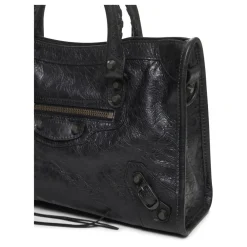 Håndtasker^Balenciaga Arena lambskin lædertaske med messing hardware Sort