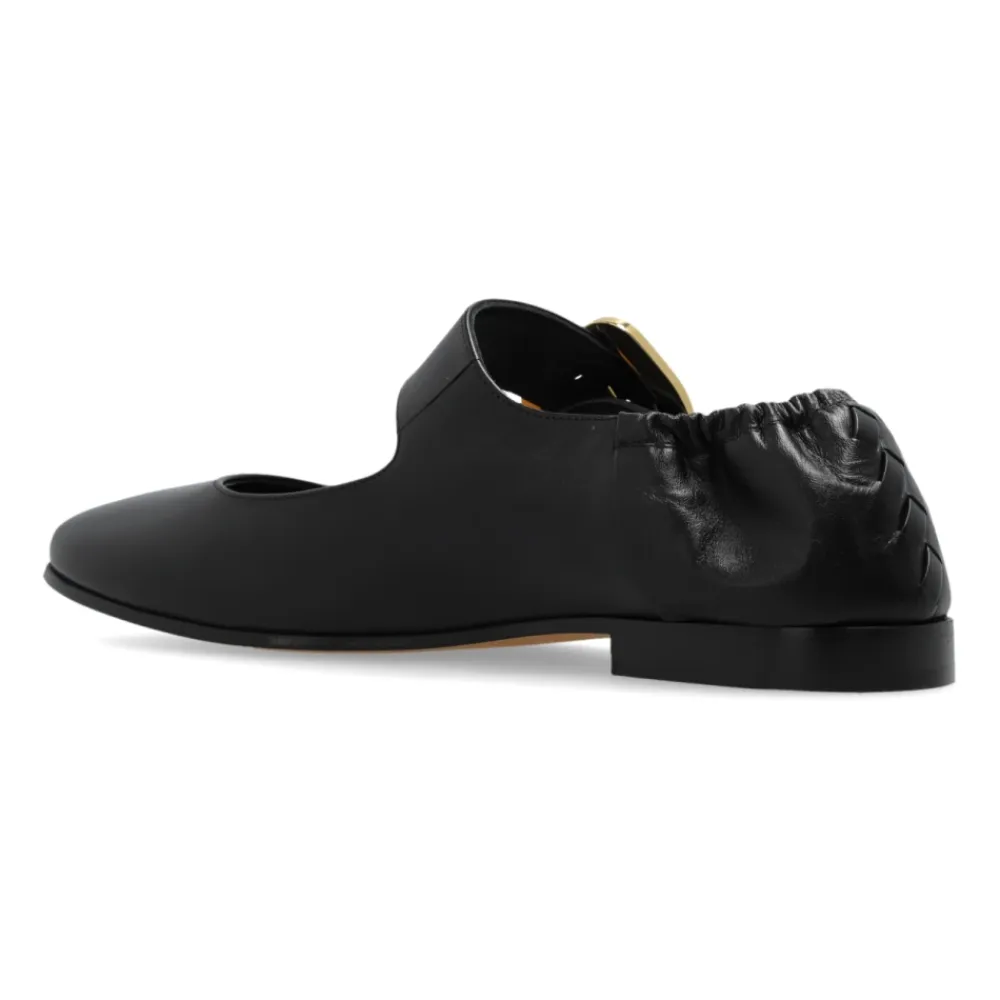 Ballerina Sko<Bottega Veneta Astaire Mary-Jane Sort
