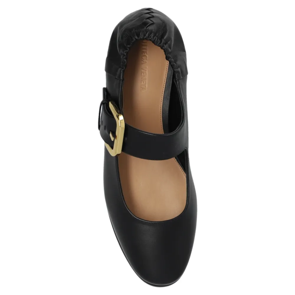 Ballerina Sko<Bottega Veneta Astaire Mary-Jane Sort