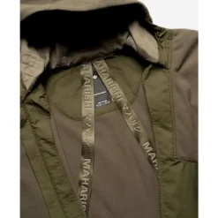 Skaljakker<Maharishi Asymmetrisk Lynlås Hættetrøje i Fleece Grøn