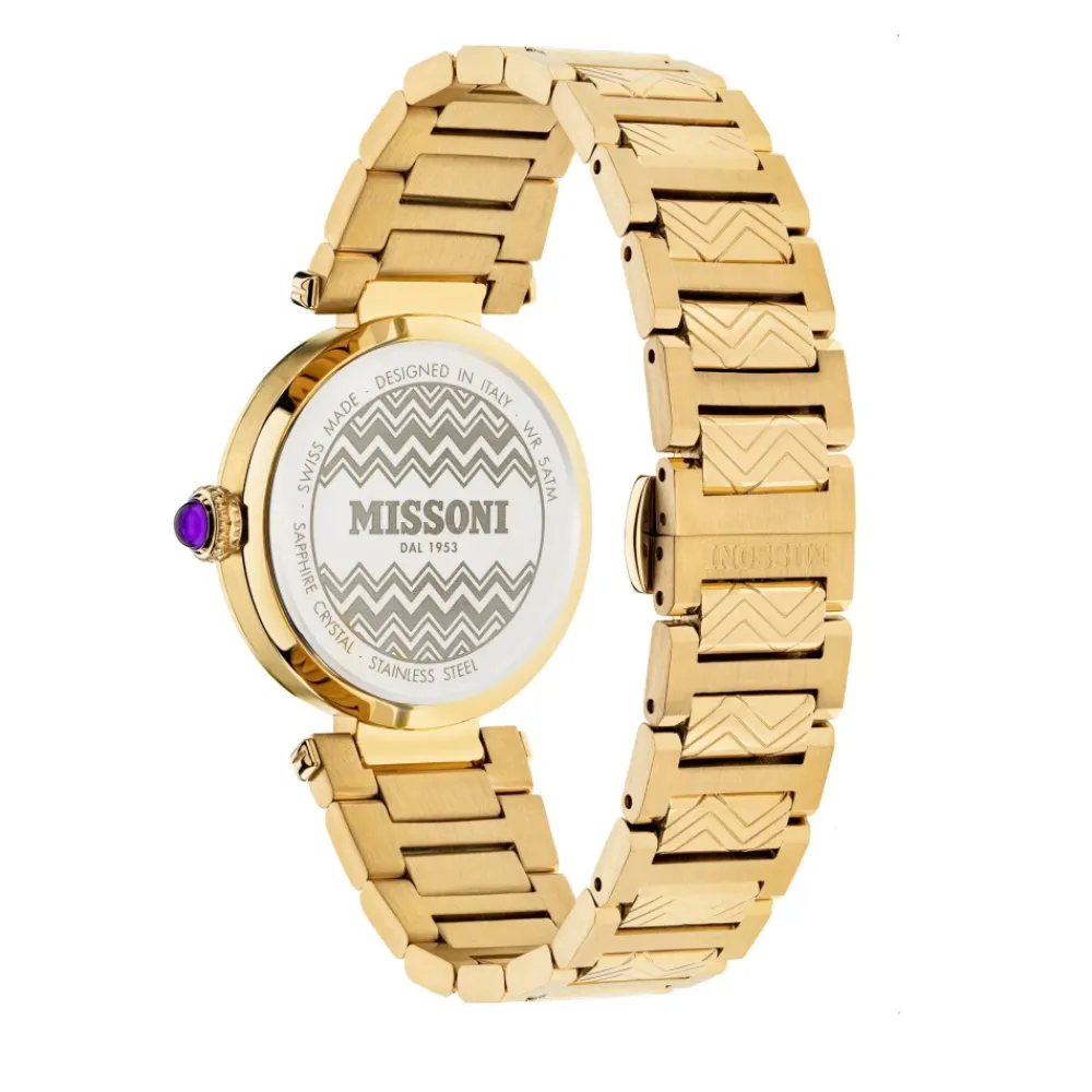 Ure<Missoni Atelier alsidig stilfuld ur formel afslappet Gul