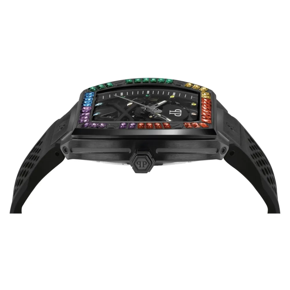 Ure^Philipp Plein Automatisk herreur The $keleton Rainbow PWBAA0621 Sort