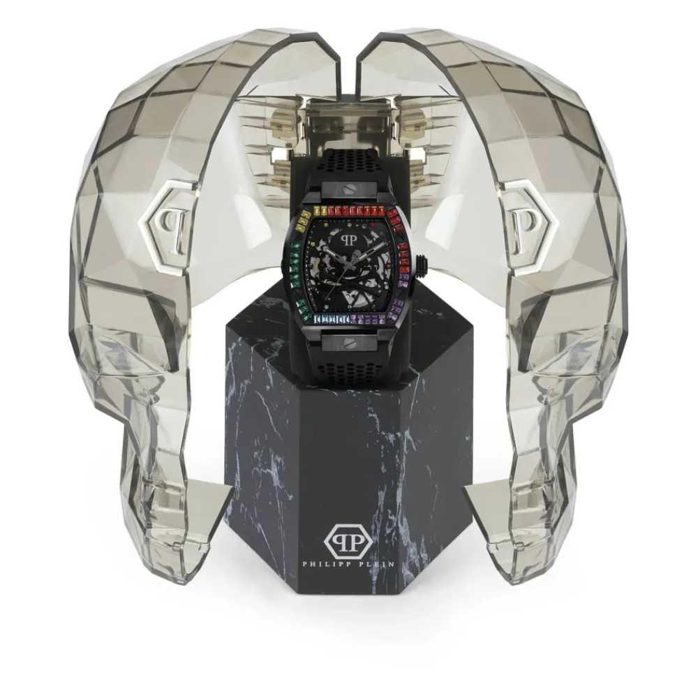 Ure^Philipp Plein Automatisk herreur The $keleton Rainbow PWBAA0621 Sort
