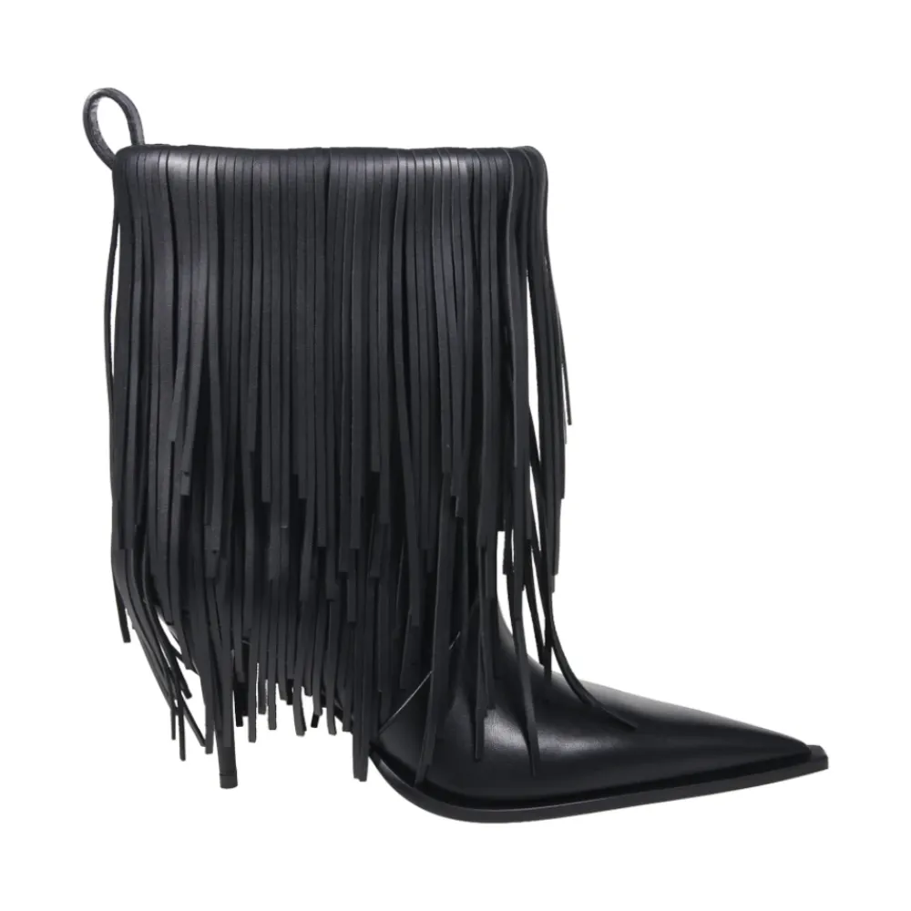 Støvler^Balenciaga Avenue Fringe Bootie Sort