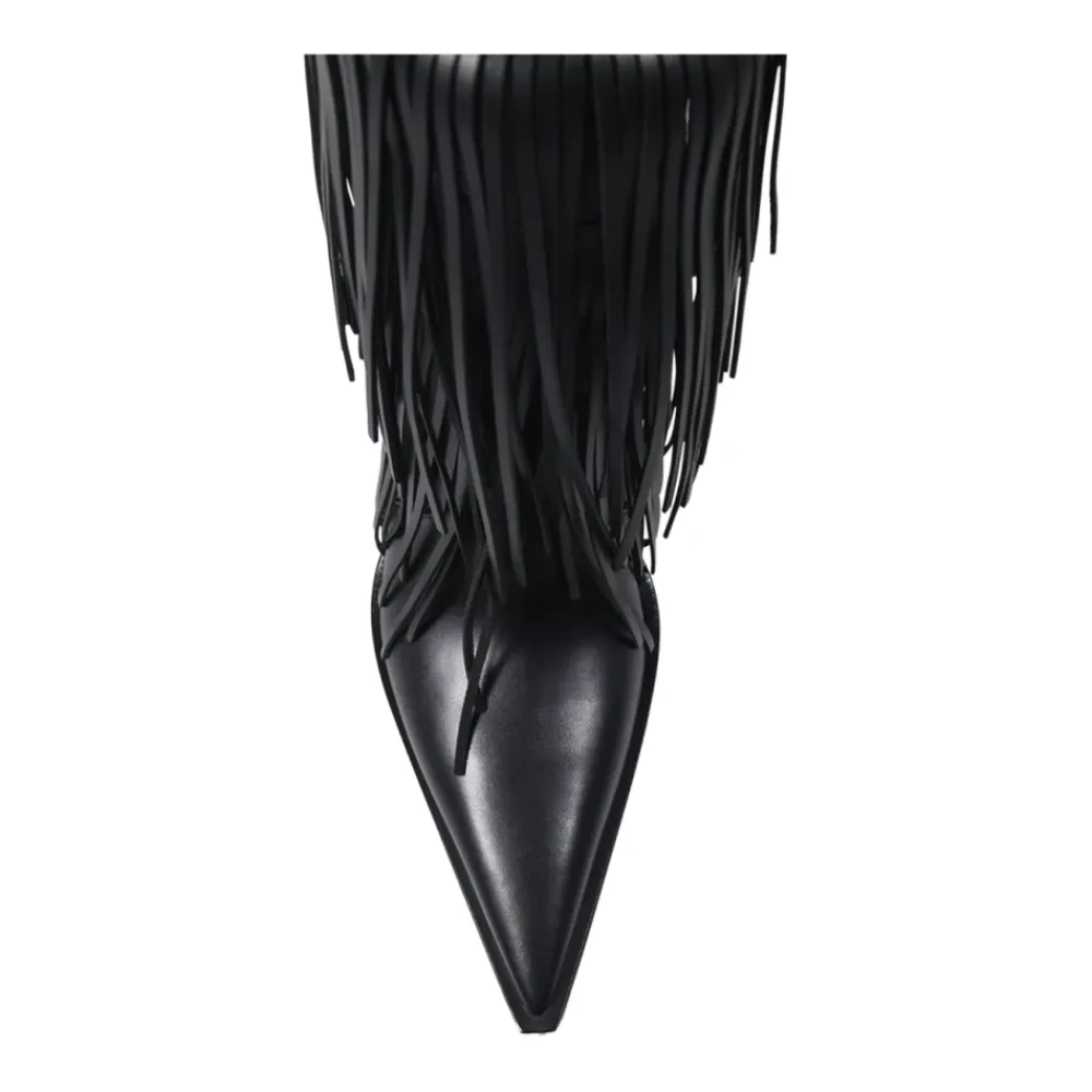 Støvler^Balenciaga Avenue Fringe Bootie Sort