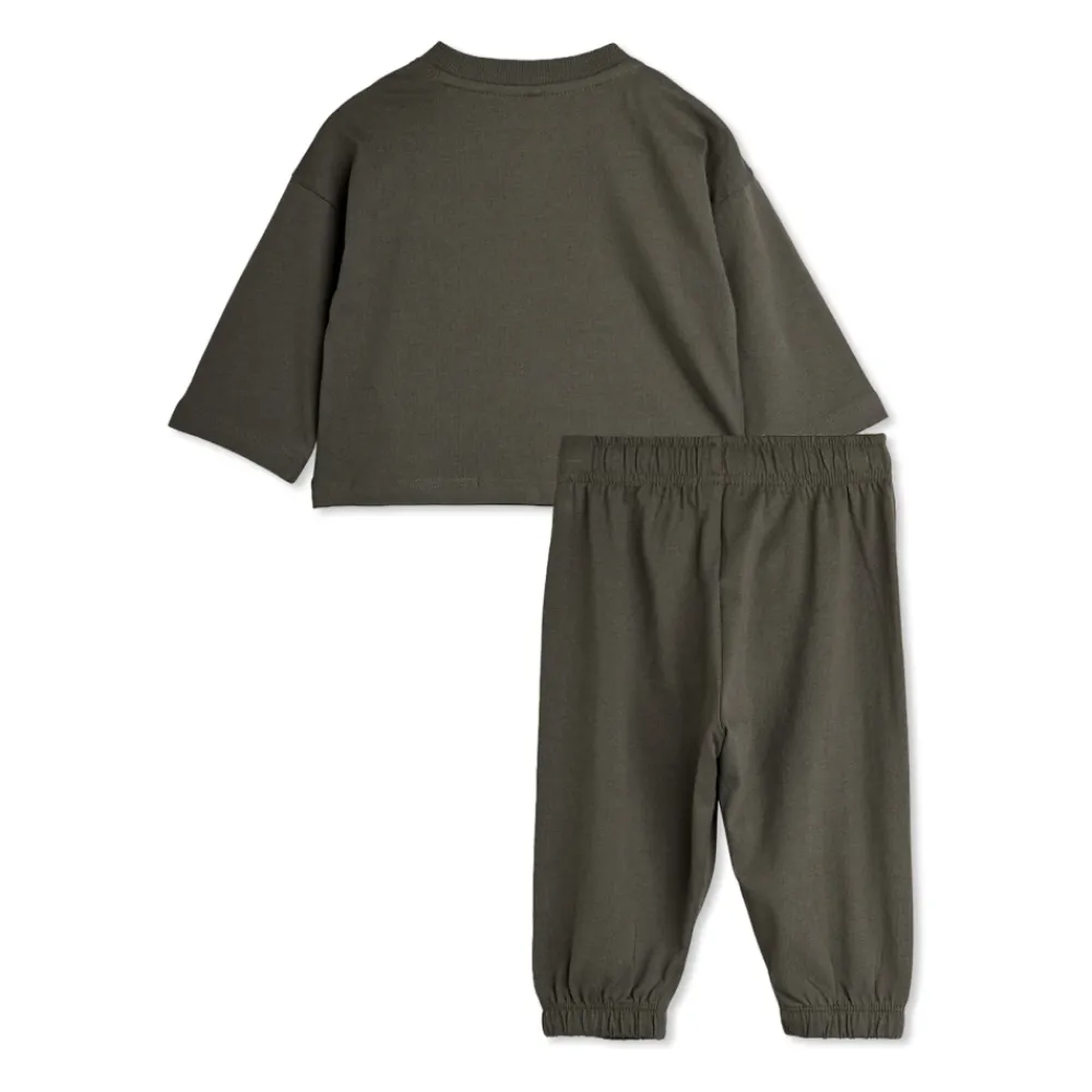 Bodystocking & Sæt<Mini Rodini Baby Sæt: Sweatshirt og Bukser Grå
