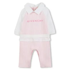 Bodystocking & Sæt<Givenchy Babygrow Med Logo Pink
