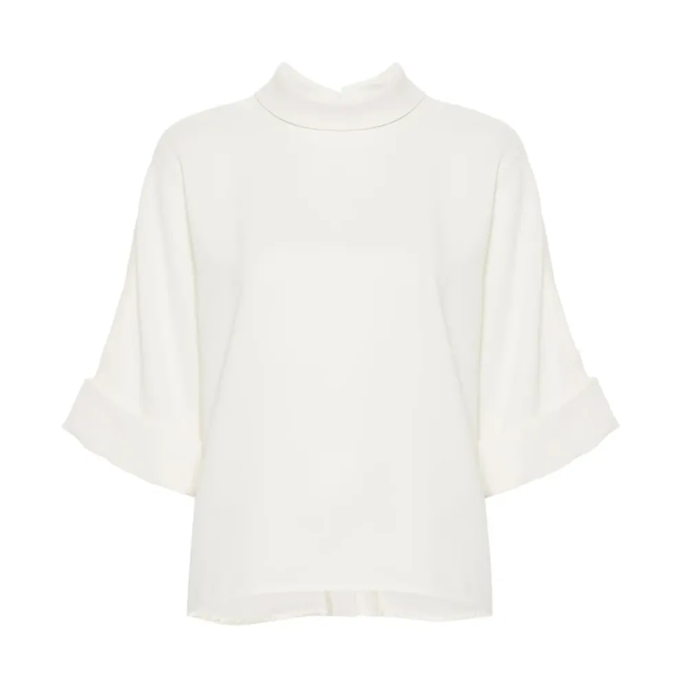 Bluser & Skjorter<Mark Kenly Domino Tan Bailee Blouse Hvid