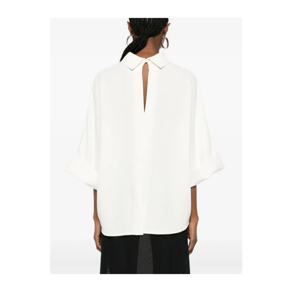Bluser & Skjorter<Mark Kenly Domino Tan Bailee Blouse Hvid