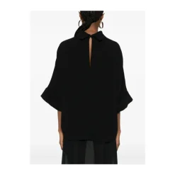 Bluser & Skjorter^Mark Kenly Domino Tan Bailee Crepe Blouse Sort