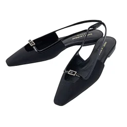Ballerina Sko^Saint Laurent Ballerina Flats Sort