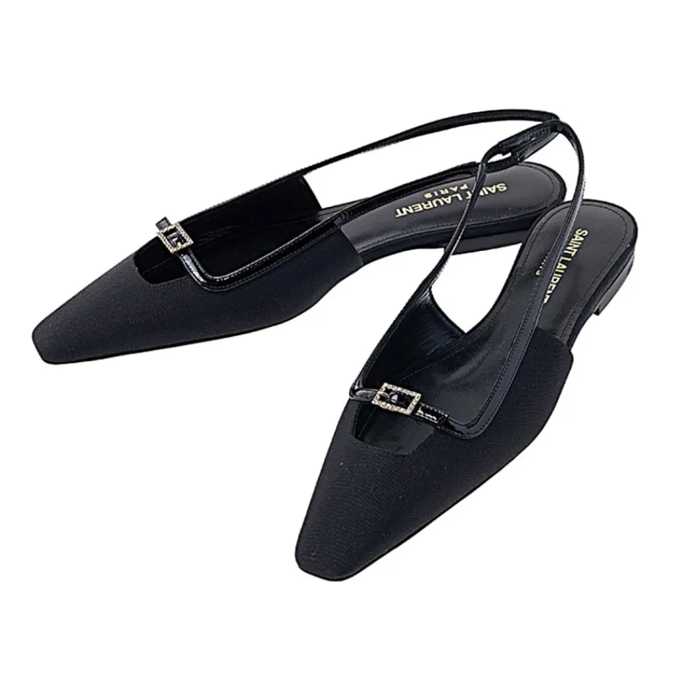 Ballerina Sko^Saint Laurent Ballerina Flats Sort