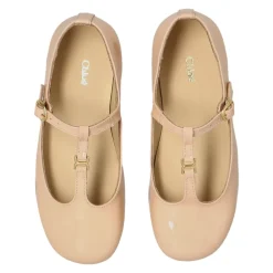 Ballerinasko^Chloé Ballerina i laklæder Beige