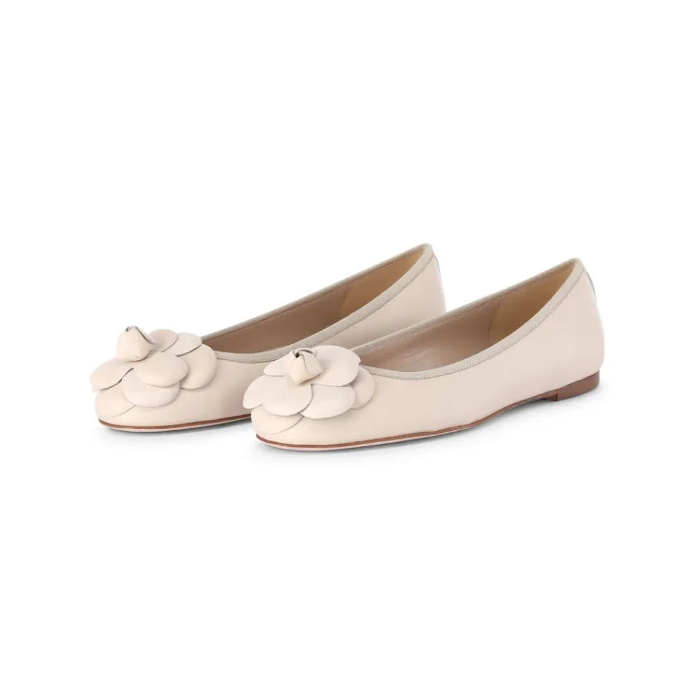 Ballerina Sko^Fabio Rusconi Ballerinaer Camelia lavet af læder Beige