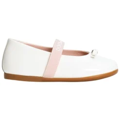 Ballerinasko^Dolce & Gabbana Ballerinaer i laklæder Hvid