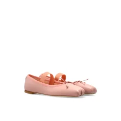Ballerinasko<Dolce & Gabbana Ballerinasko i læder med elastikrem Pink