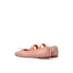 Ballerinasko<Dolce & Gabbana Ballerinasko i læder med elastikrem Pink