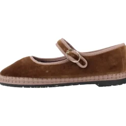 Ballerinasko^Flabelus Balthasar Velvet Ballet Flats Brun