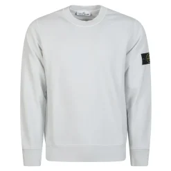 Trøjer|Sweatshirts<Stone Island Basic Logo Sweatshirt Blå