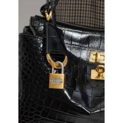 Tilbehør Til Tasker^Balenciaga BB Padlock Charm Gul
