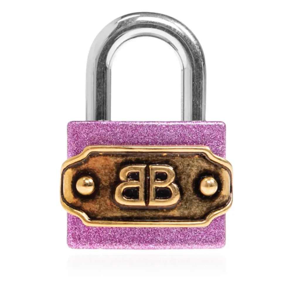Tilbehør Til Tasker^Balenciaga BB Padlock Pendant Pink
