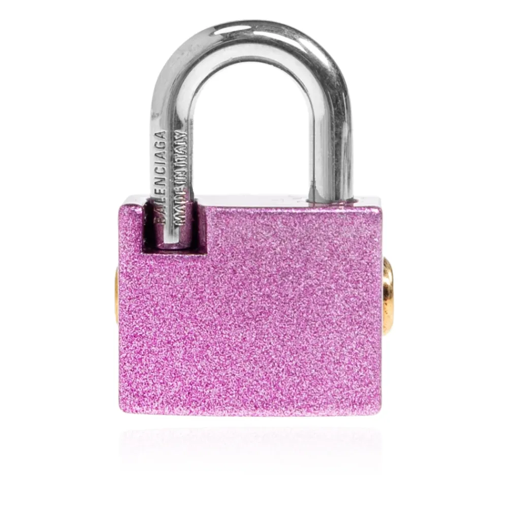 Tilbehør Til Tasker^Balenciaga BB Padlock Pendant Pink