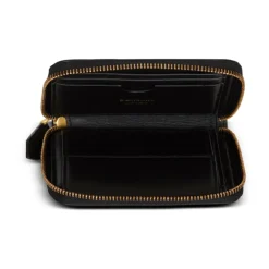 Punge & Kortholder<Balmain B-Buzz Læderpung med Lynlås Sort
