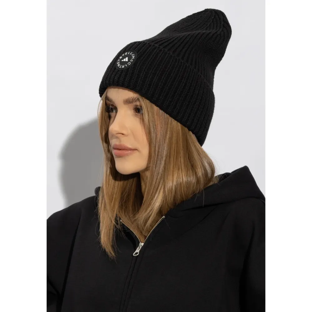 Huer & Kasketter^Adidas by Stella McCartney Beanie med logo Sort