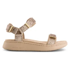 Sandaler<Woden Behagelige tekstilrem sandaler Beige
