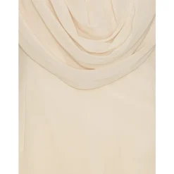 Kjoler<ROTATE Birger Christensen Figursyet Kjole med Draperet Detalje Beige