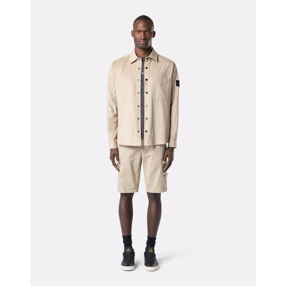 Jakker<Stone Island Jakke med Påsyede Lommer Beige